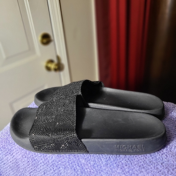 Black Slide Sandals - Picture 3 of 5